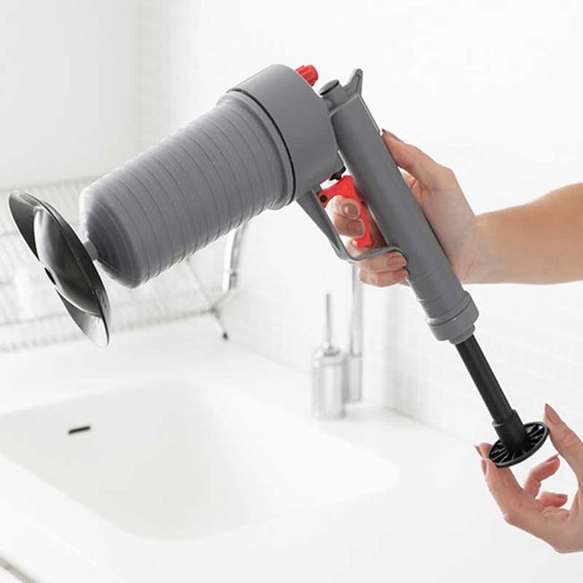 Déboucheur canalisation nettoyage pompe haute pression outil de piston de  toilette avec 4 adaptateurs pour WC cuisine salle de baign