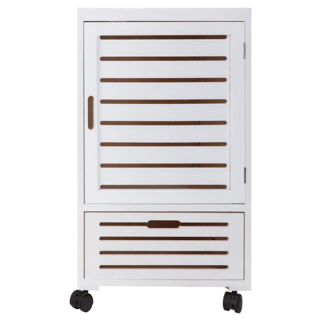 Armoire en bois blanc laqué avec 1 tiroir et 1 porte Leroy Merlin