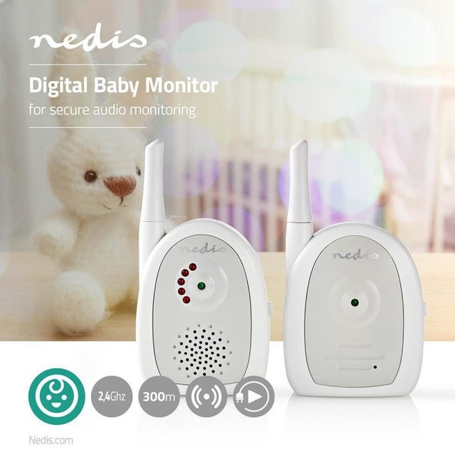 NEDIS Babyphone Écoute-Bébé Audio 2.4 GHz