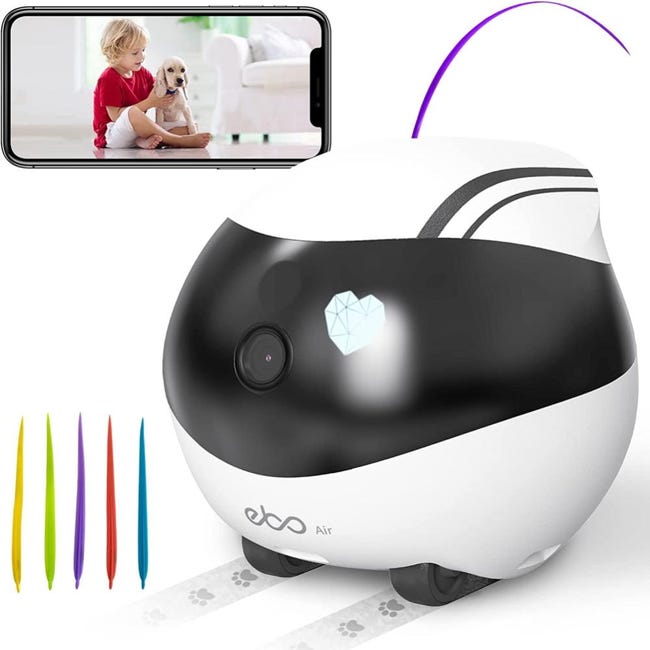 Telecamera di sicurezza domestica per animali domestici, 1080P, telecamera mobile per interni, conversazione a 2 vie, rilevamento del movimento, visione notturna, telecamere mobili wireless con Telecamera di sicurezza domestica per animali domestici, 1080P, telecamera mobile per interni, conversazione a 2 vie, rilevamento del movimento, visione notturna, telecamere mobili wireless con