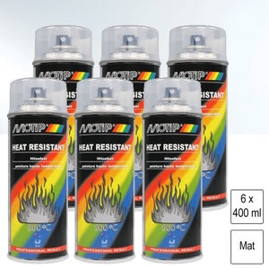 Bombe spray peinture haute température MOTIP vernis transparent