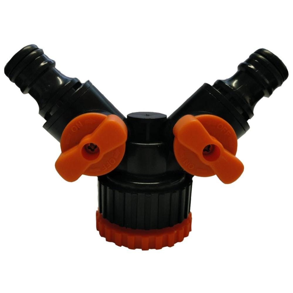 Lot de 1, GE1401-4, raccord de tuyau, distributeur d'arrosage à 4 voies, diviseur de tuyau avec Lot de 1, GE1401-4, raccord de tuyau, distributeur d'arrosage à 4 voies, diviseur de tuyau avec