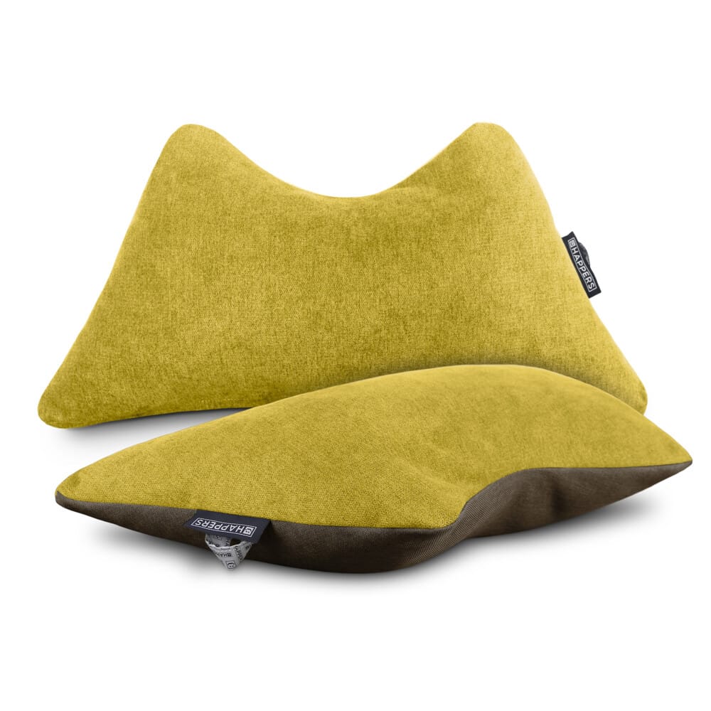 Cojin multiusos amarillo lumbar cervical para las piernas y para lectura. Pack de 2 Unidades Leroy Merlin