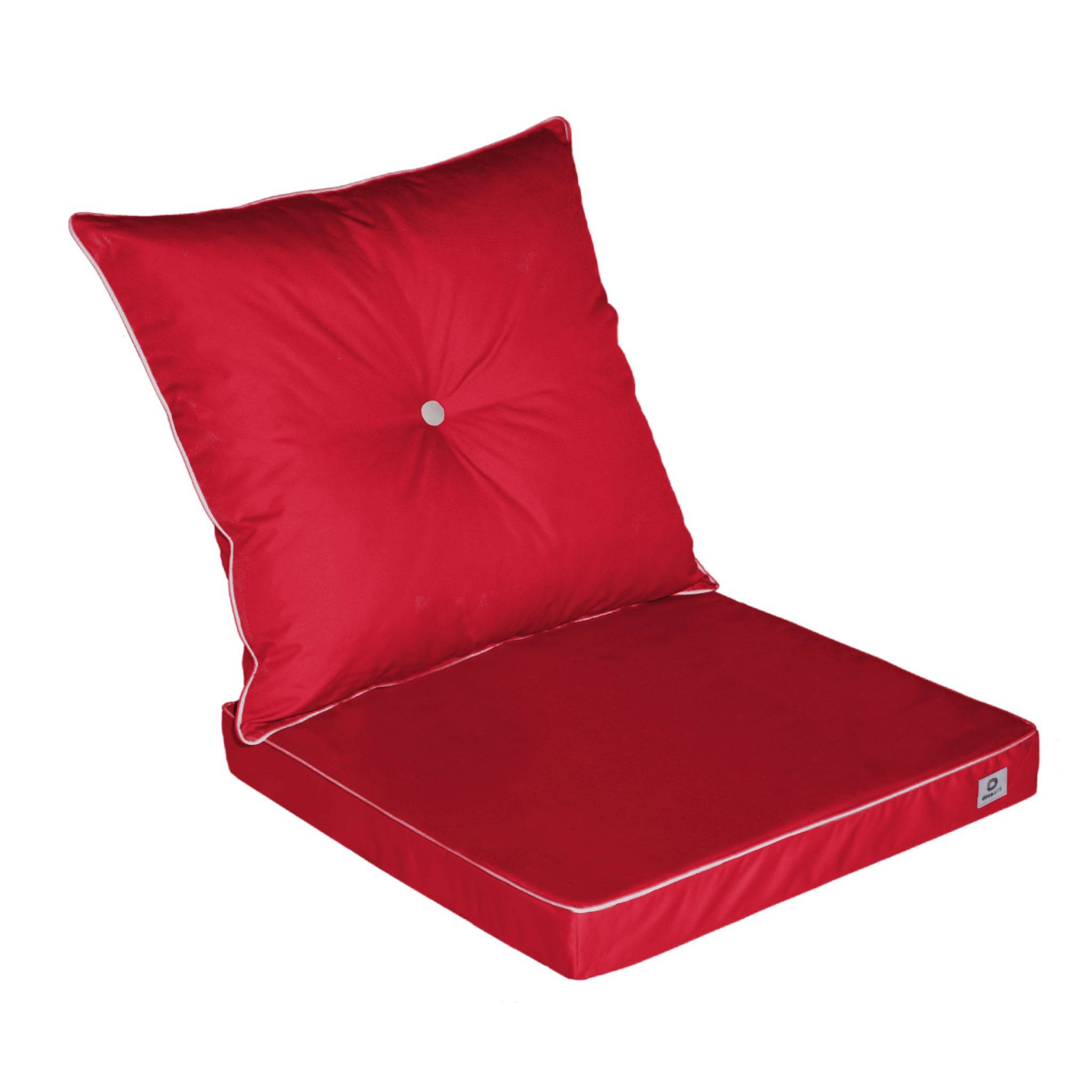 Coussin de remplacement pour Chaise, Fauteuil Jardin 60 x 60 cm – Rouge  piment