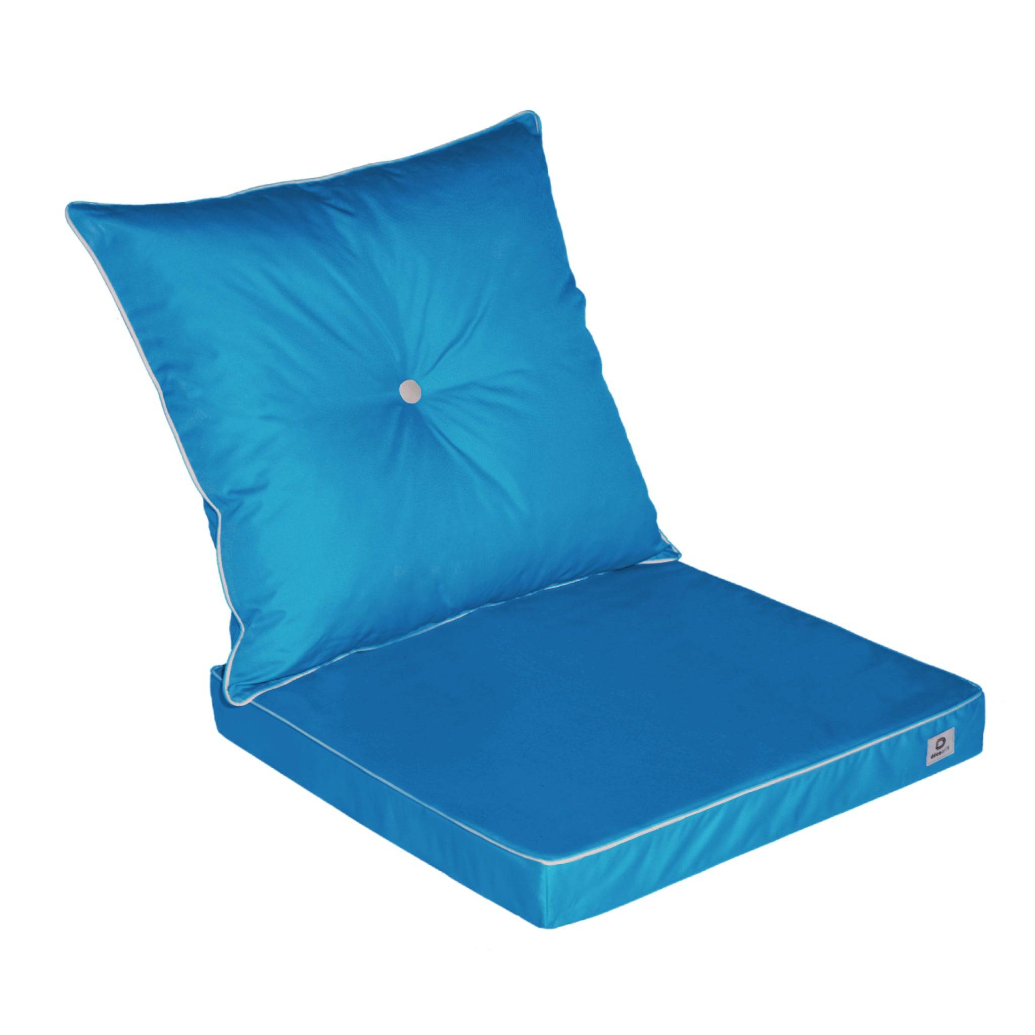 Coussin de remplacement pour Chaise, Fauteuil Jardin 60 x 60 cm – Bleu  petrole