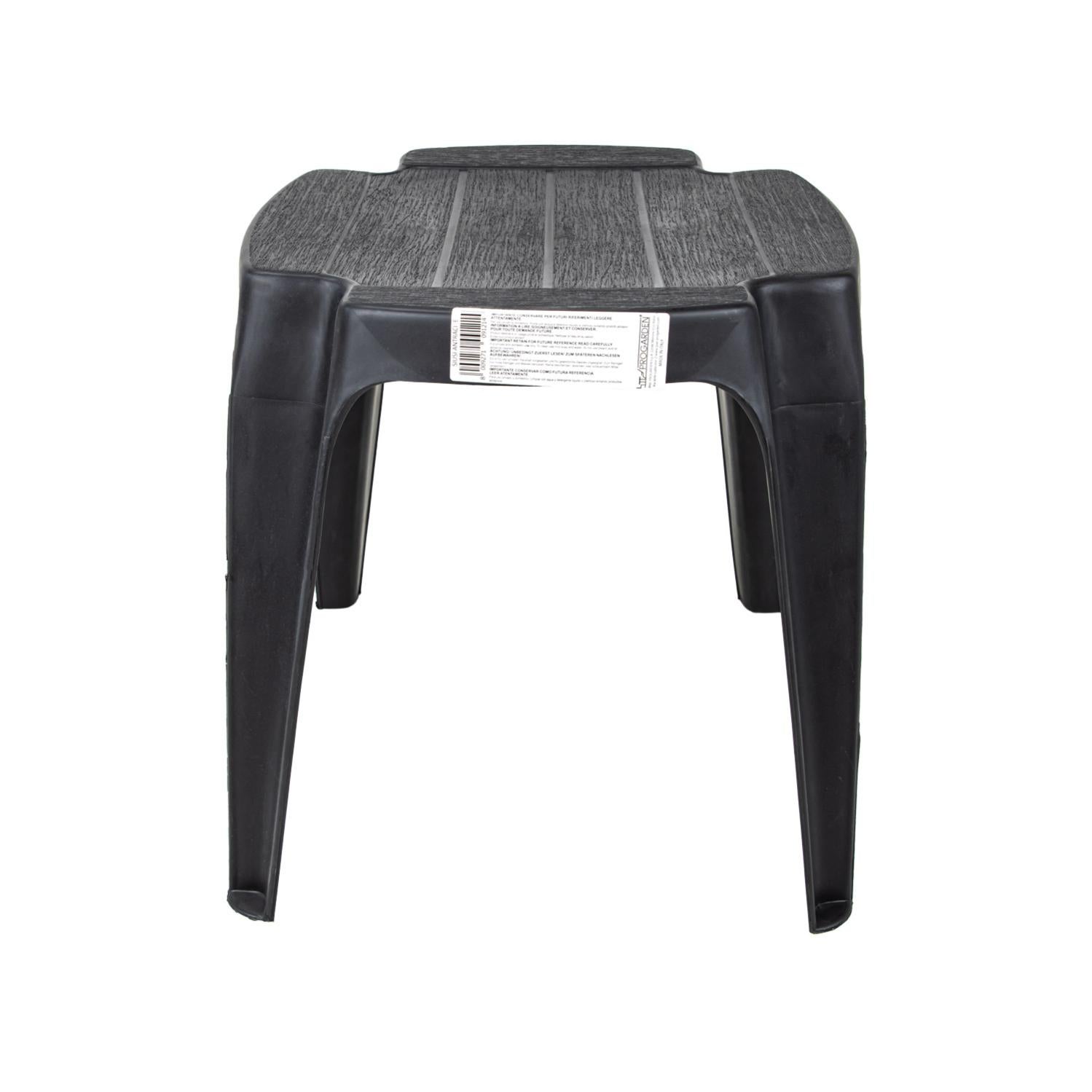 Tavolino Da Esterno Adirondack GARDIMAX In HDPS, 2 Livelli, Resistente Alle Intemperie, Nero, 33x42x44 Cm - 2