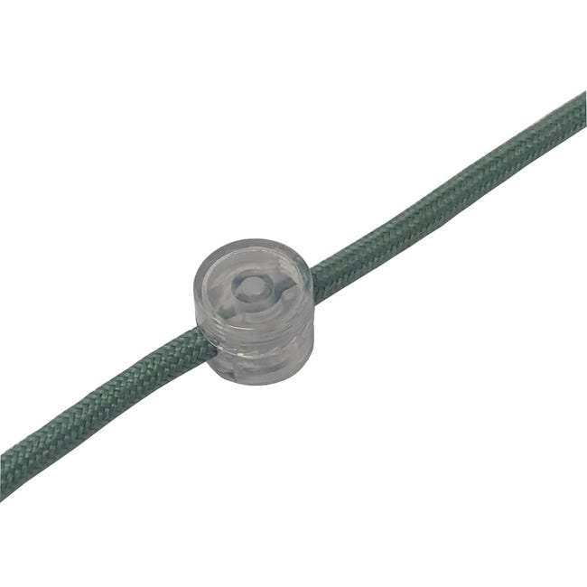 DRESS - Nr. 1 Descentralizador/Pasacable para cables de pared o techo con  tornillo y taco transparente