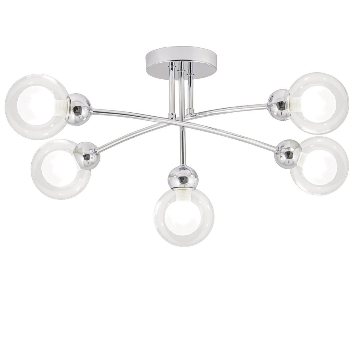 Plafon fiona cromo 5 x 40w g-9