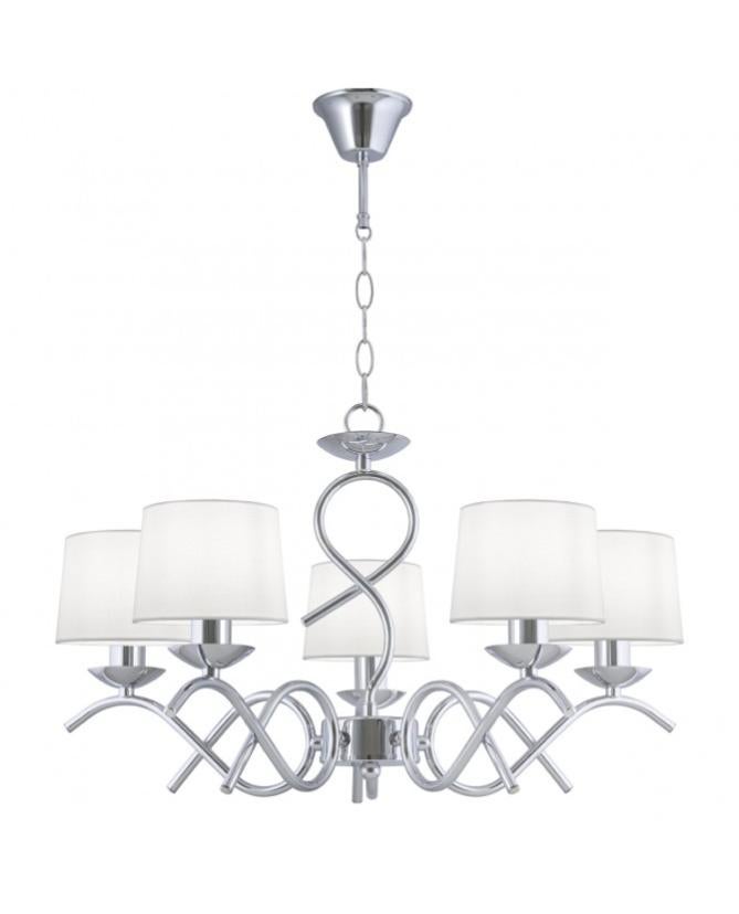 LAMPE 5L GLORIA CHROME 5 X 40W E-14 | Leroy Merlin