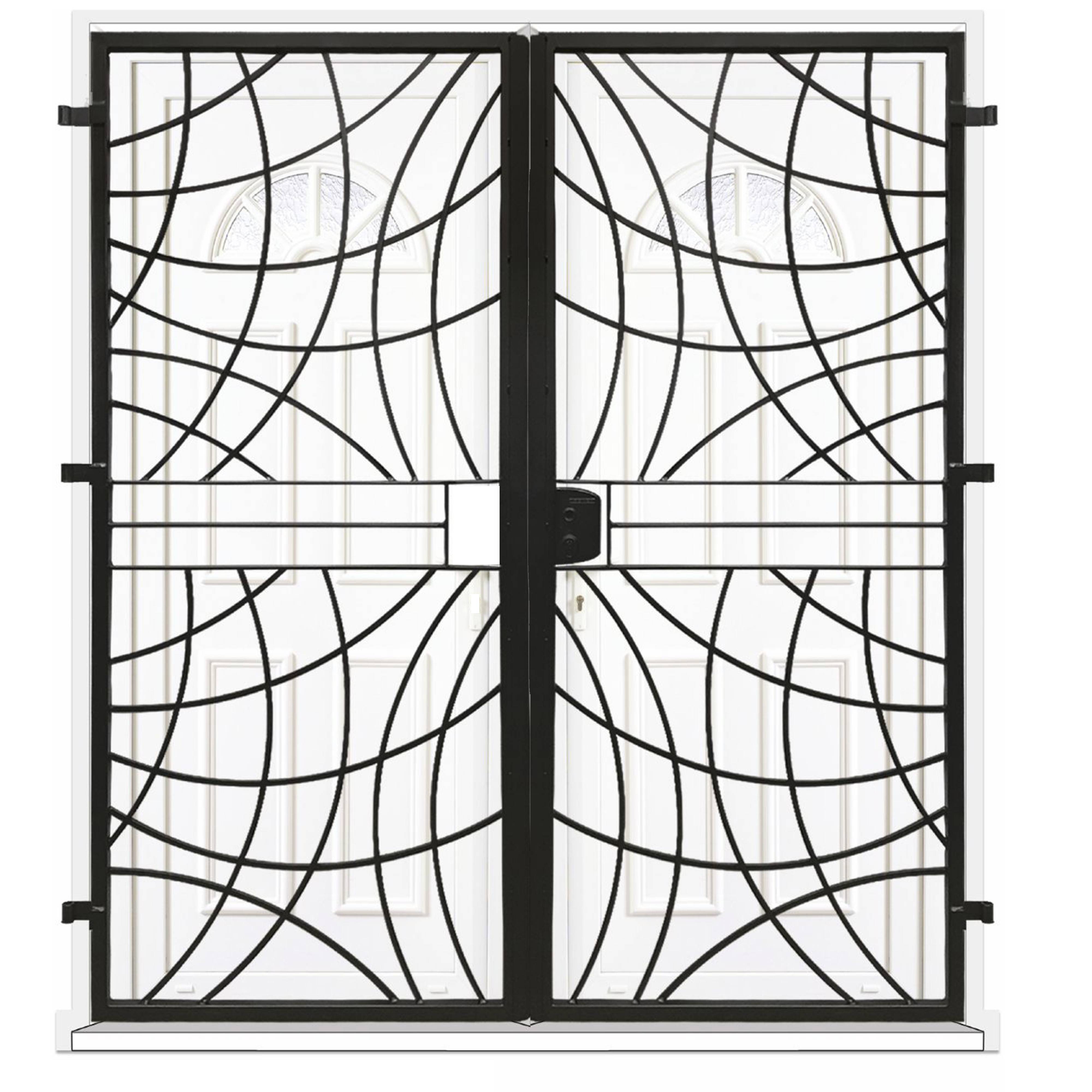 Grille porte Arcade -2 vantaux pour encadrure H=190 cm x L=160 cm (côte ...