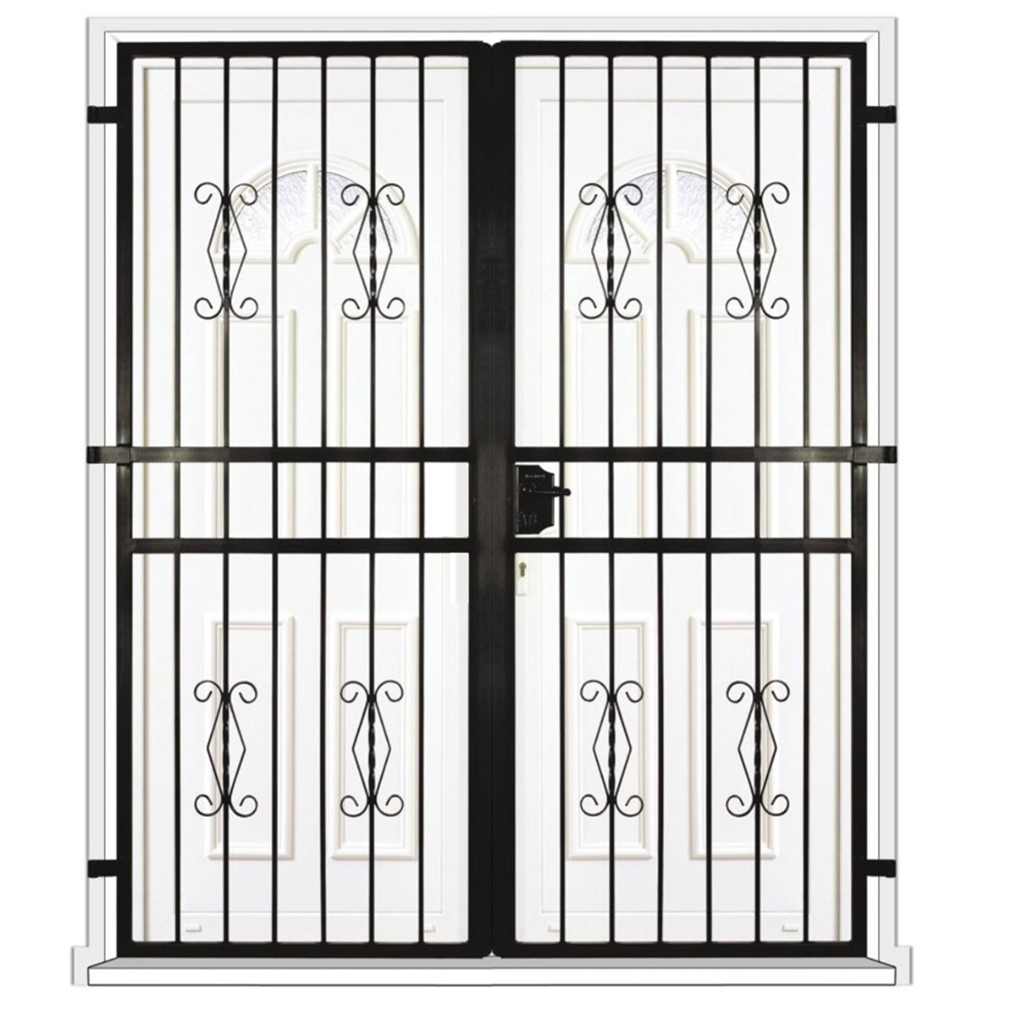 Grid de puerta rústica 2 ups de ancho para la caja H = 230 cm x L = 130 cm (lado de la tabla