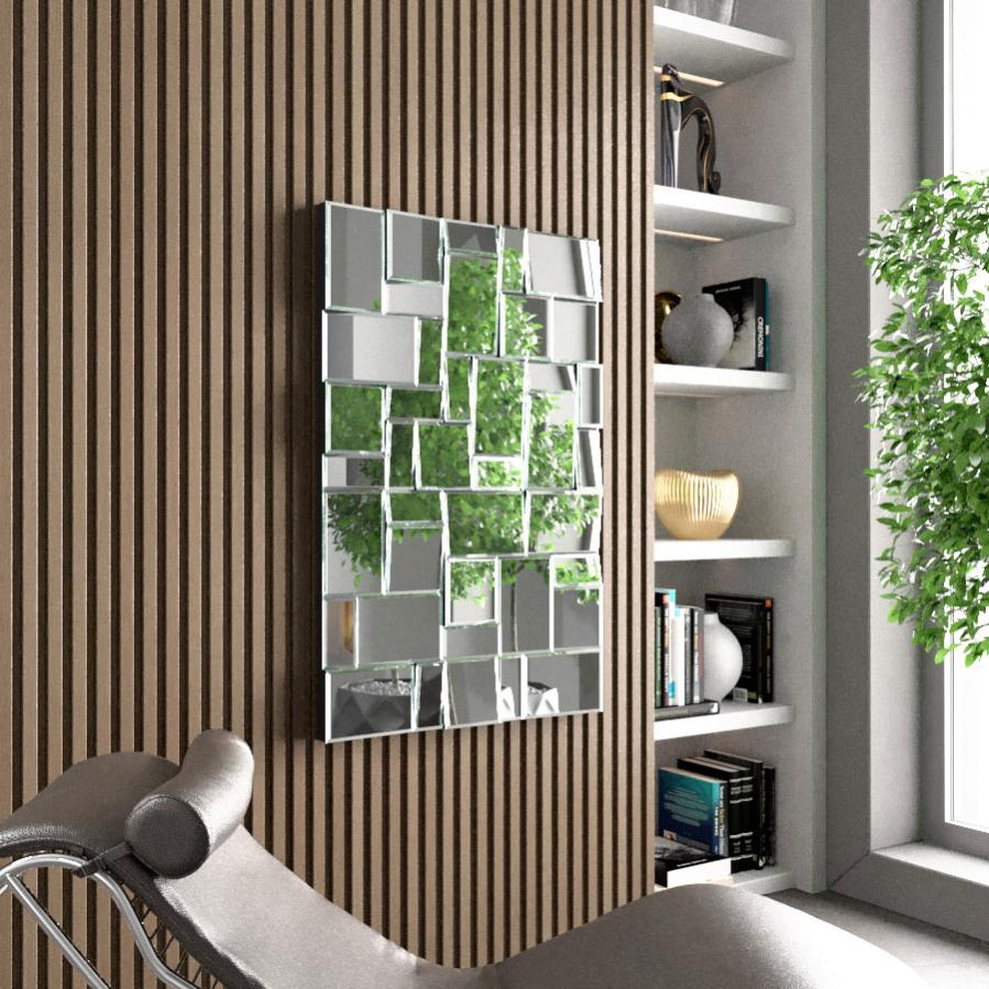 STILPROJECTSTORE Specchio moderno rettangolare da parete con 120x80 - Labirinto… - 4