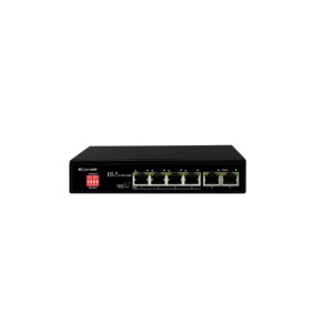4-port PoE switch with 2 Uplink Gigabit Ethernet ports – Elfcam
