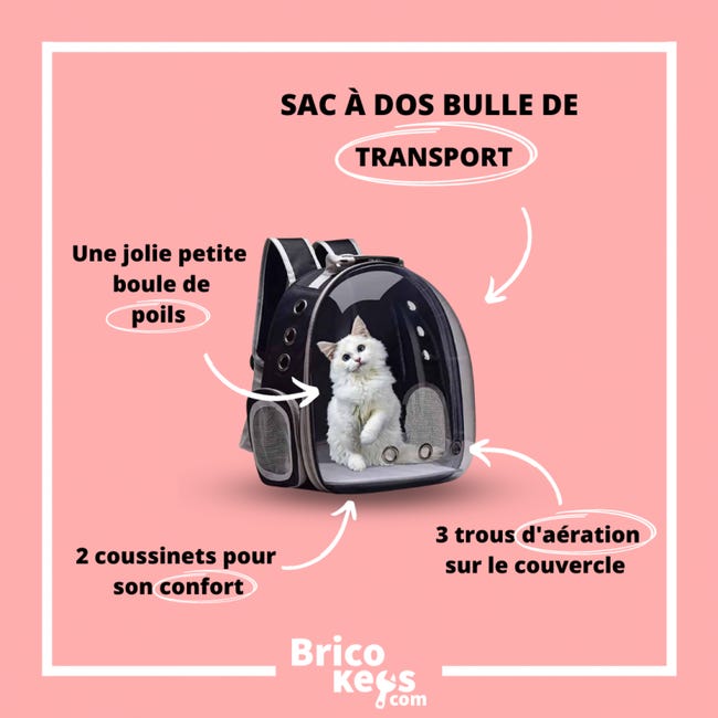 Animal de compagnie bulle sac à dos chat sac à dos transporteurs sac  Capsule spatiale petit chien sac à dos transporteur pour petits chiens  moyens