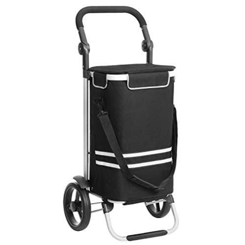 Caddie de Courses Chariot de Courses Pliable avec Sac Isotherme