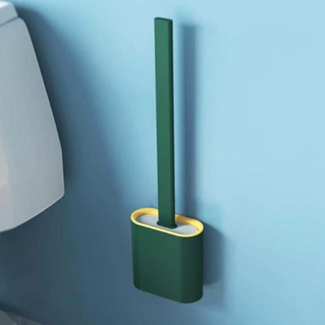 SHOP-STORY - TOILET BRUSH GREEN : Brosse WC Ultra Hygiénique en Silicone  Flexible