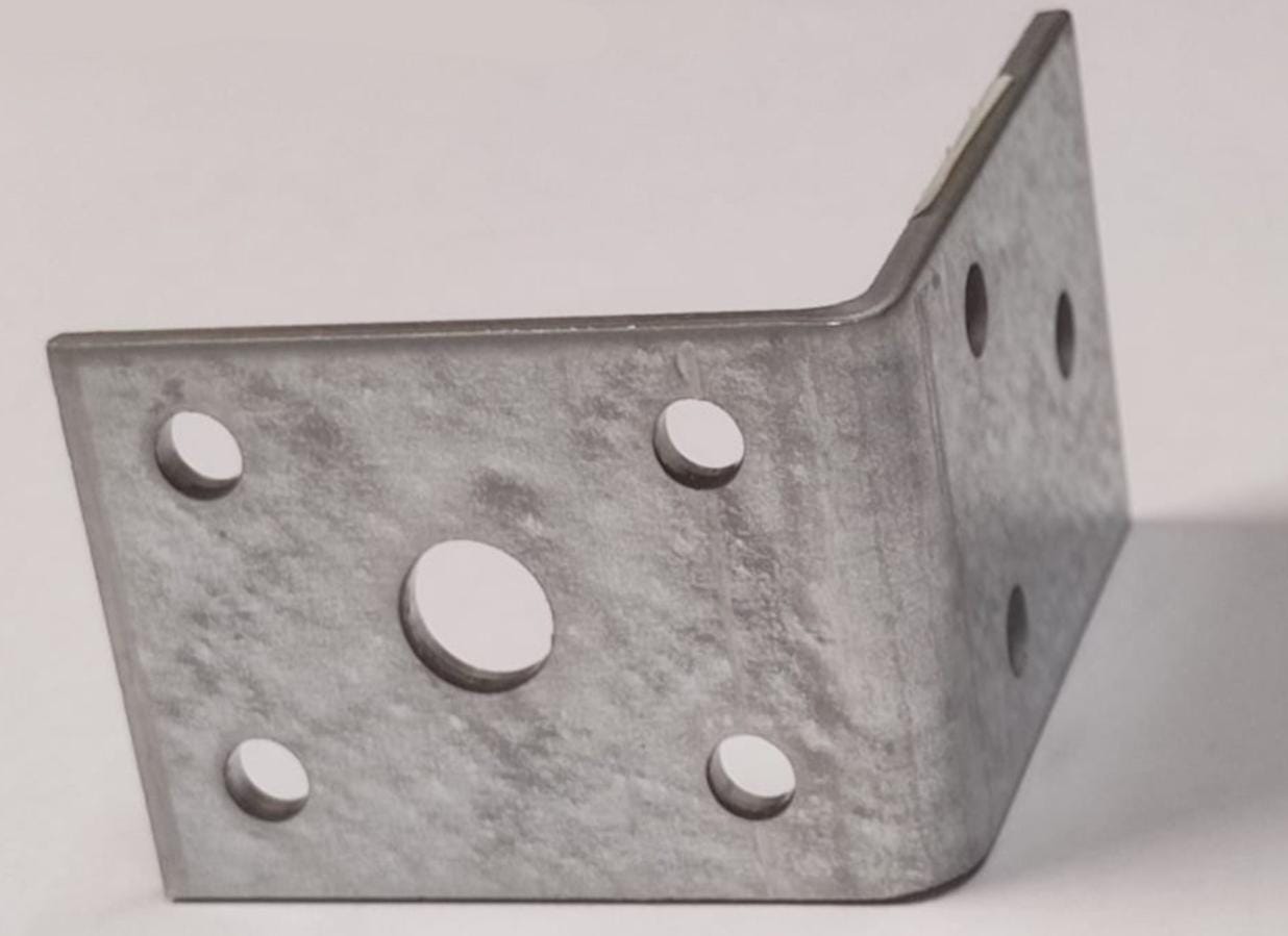 Squadretta Di Giunzione Angolo Staffe 90 Angolo 50x50x35x2,5 Zincato Per Armadi Di Legno Mobili Brace Shelf Supporter (Confezione Da 10 - Foto 14