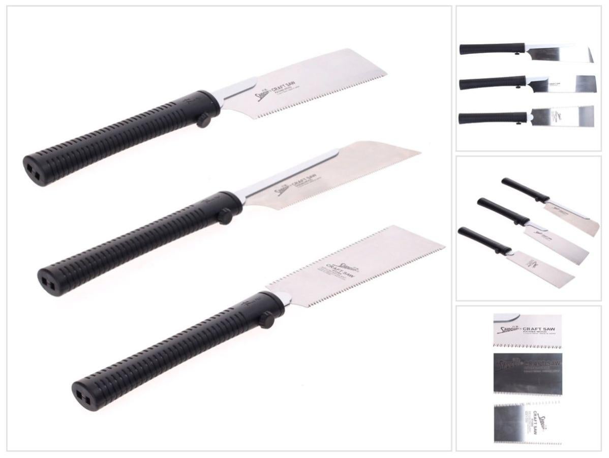 Shogun Japan Set de 3x Lames de scie à bois universelle RYOBA + DOZUKI + KATABA ( M-180R + M-190D + M-190W ) - fabriquées au Japon - 5