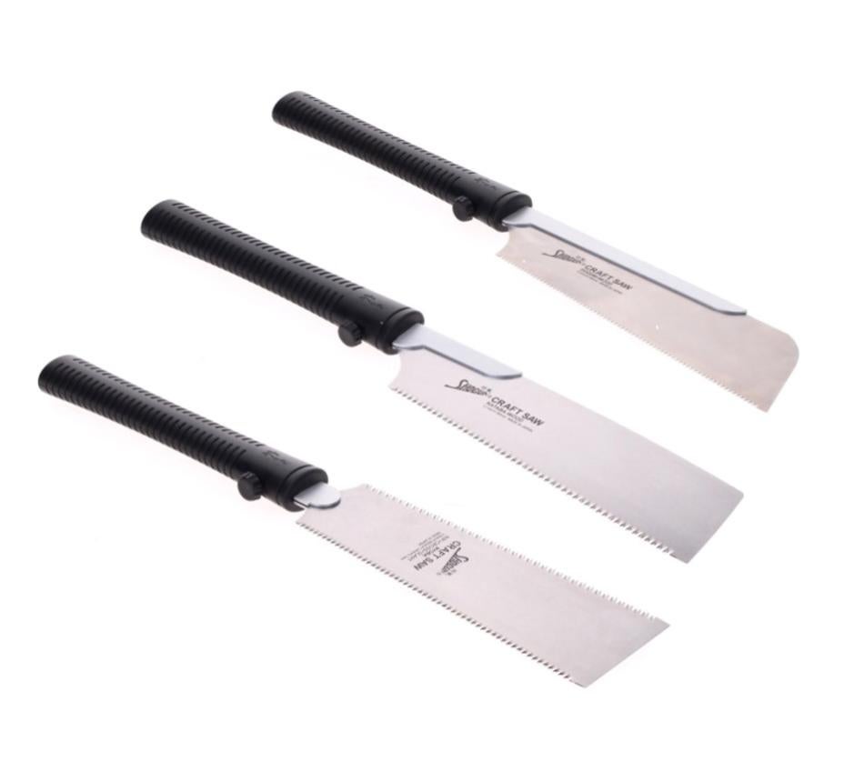 Shogun Japan Set de 3x Lames de scie à bois universelle RYOBA + DOZUKI + KATABA ( M-180R + M-190D + M-190W ) - fabriquées au Japon - 3