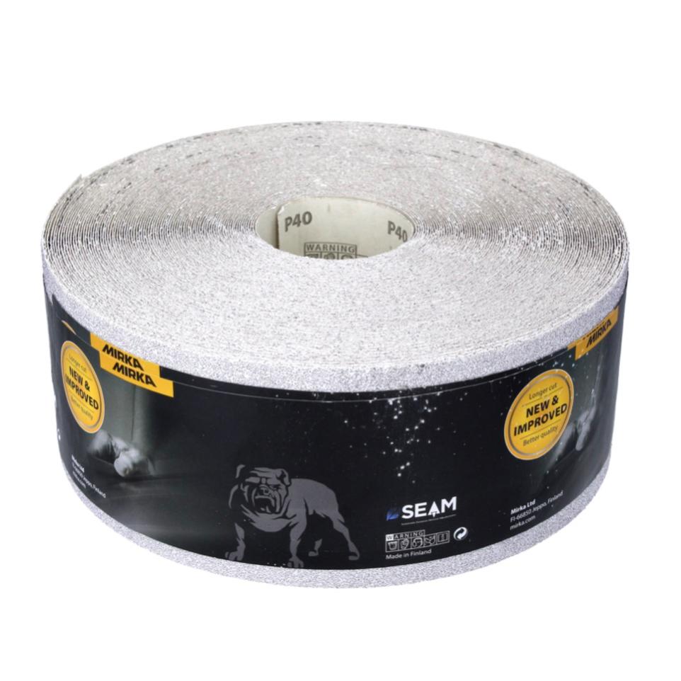 Mirka BASECUT Rouleau de papier abrasif 115 mm x 50 m, P40, Papier ...