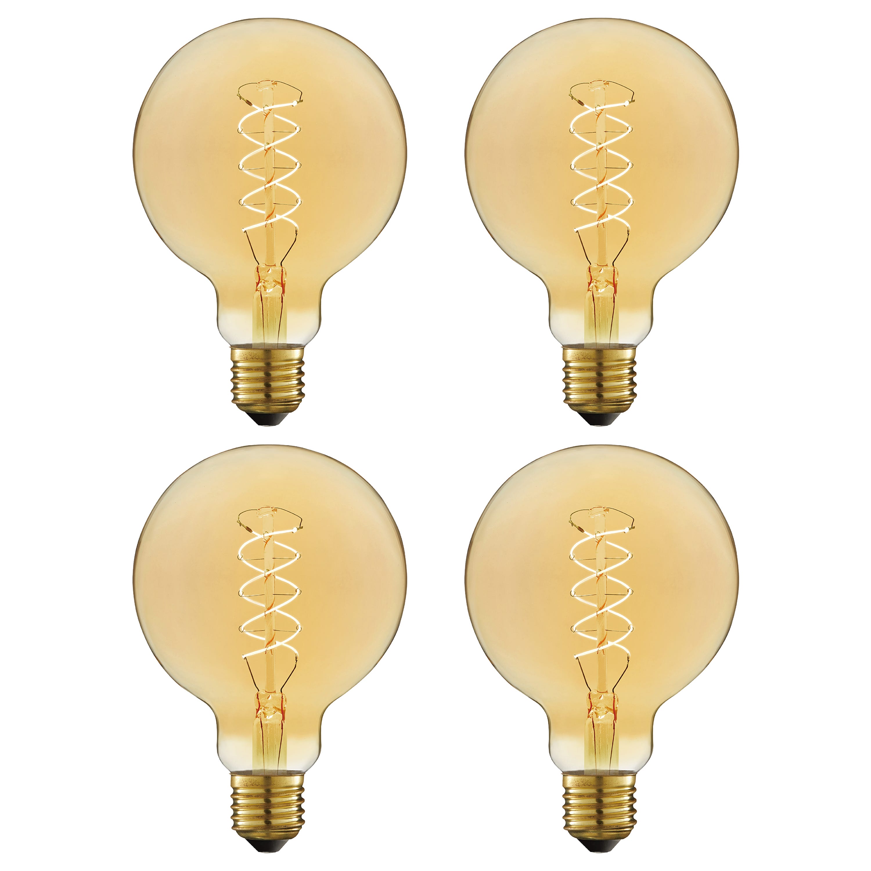 LEXMAN - Set di 16 lampadine LED opache - E27 - 1055LM - 4,9W equivalenti  75W - Ø 95 mm - 4000K - Bianco naturale