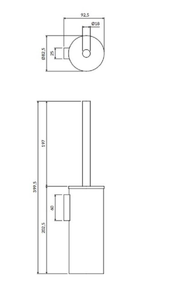 Brosse de toilette Modern Project Nickel - 3