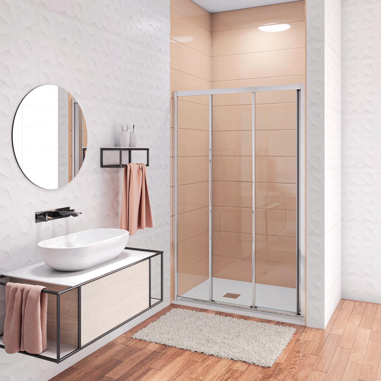 Porta Scorrevole Box Doccia Nicchia Anta Vetro 6 Mm Cristallo Trasparente