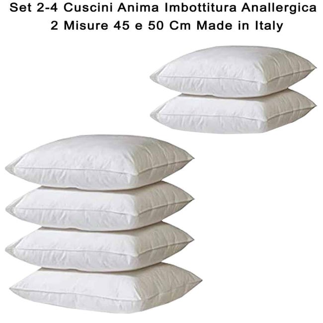 Set 4 Cuscini Anima Imbottitura Anallergica 45 Cm Made in Italy