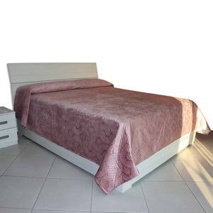 Coperta multiuso in cotone Anna Nero 250x290 cm, plaid per letto,  Copriletto, copridivano, foulard per divano, copertura per divano