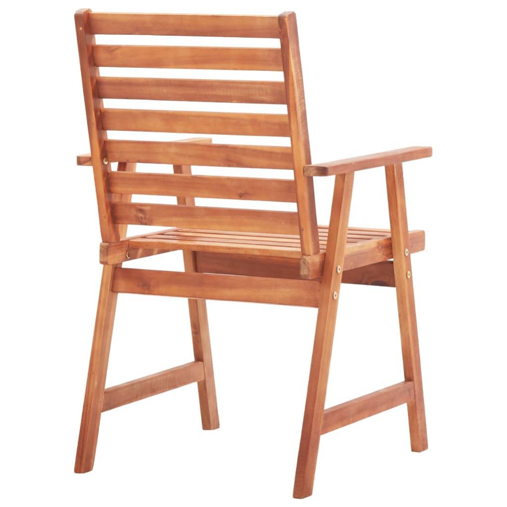 Chaises de salle à manger d'extérieur 3 pcs Acacia massif - 5