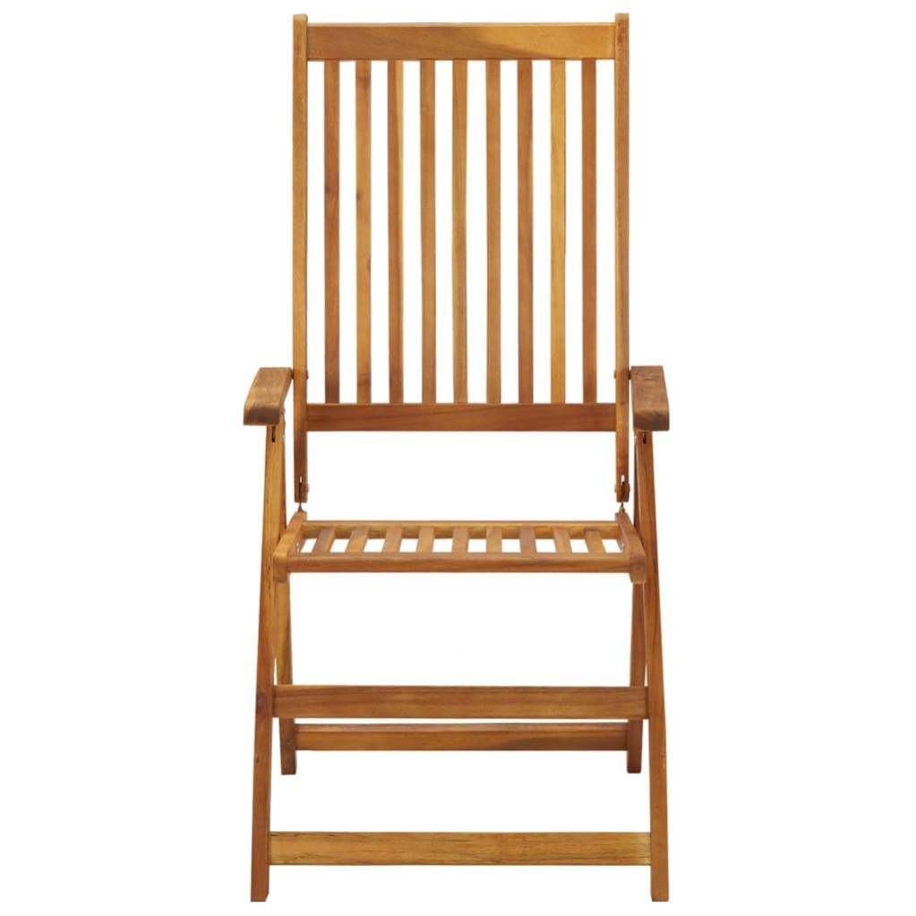 Chaises inclinables de jardin 2 pcs avec coussins Bois d'acacia 14 - 4