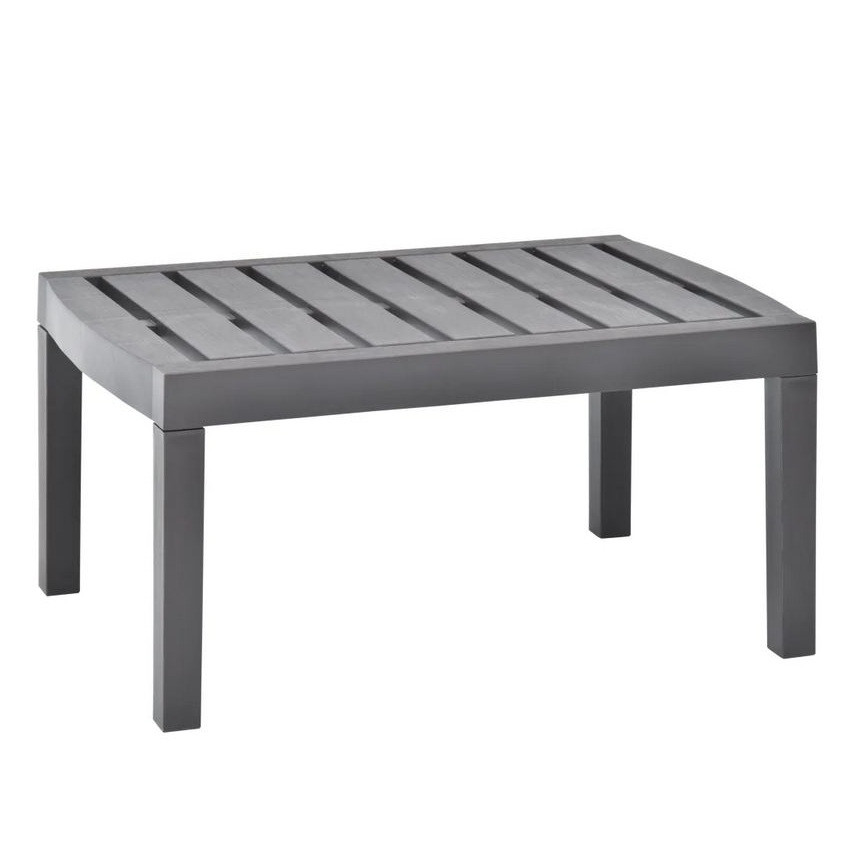 Table basse de jardin plastique marron Leeco | Leroy Merlin