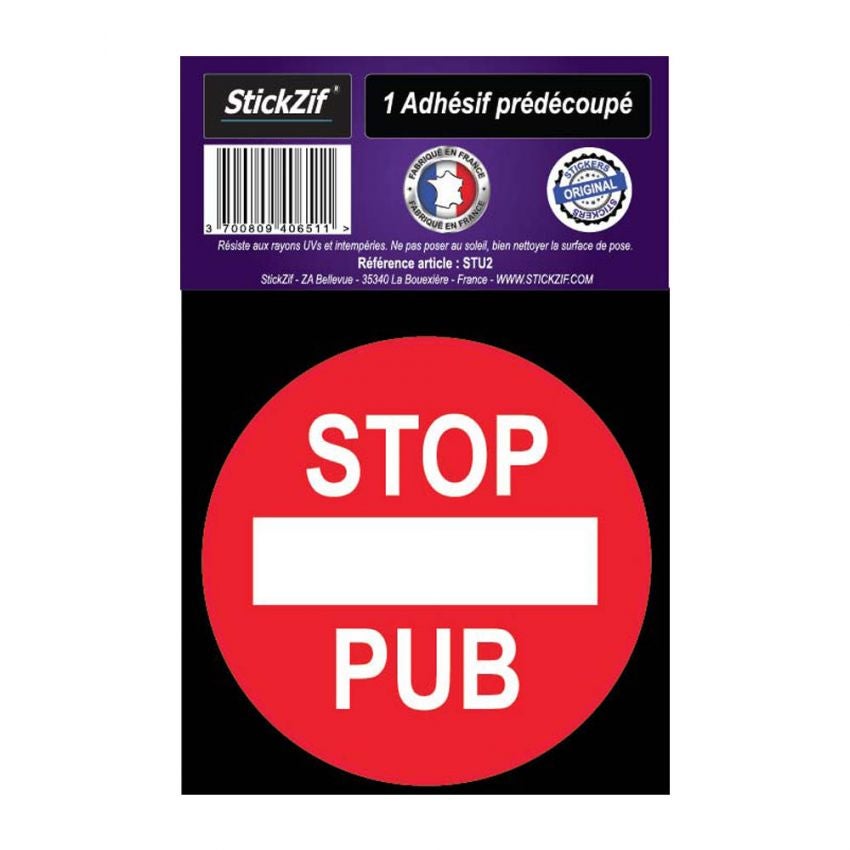 Plaque Boite Aux Lettres Stop Aux Pub Etiquette Pour Boîte Aux Lettre  Sticker-Autocollant non à la Publicité En epoxy anti UV [58] - Cdiscount  Bricolage
