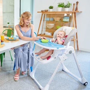 Chaise haute évolutive pliable et réglable pour bébé et enfant Youpa-la  Couleur Gris