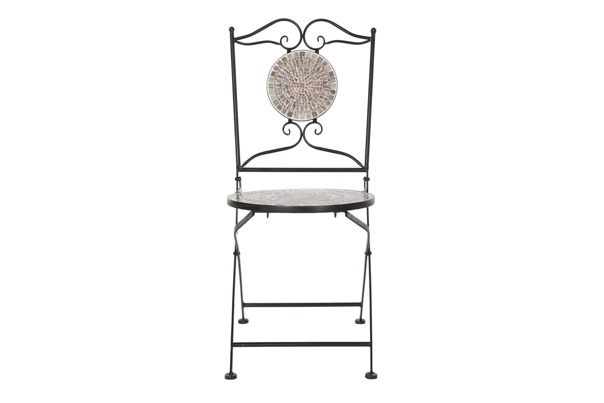 Lot de 4 chaises de jardin en fer forgé - Largeur 42 x Hauteur 90 x