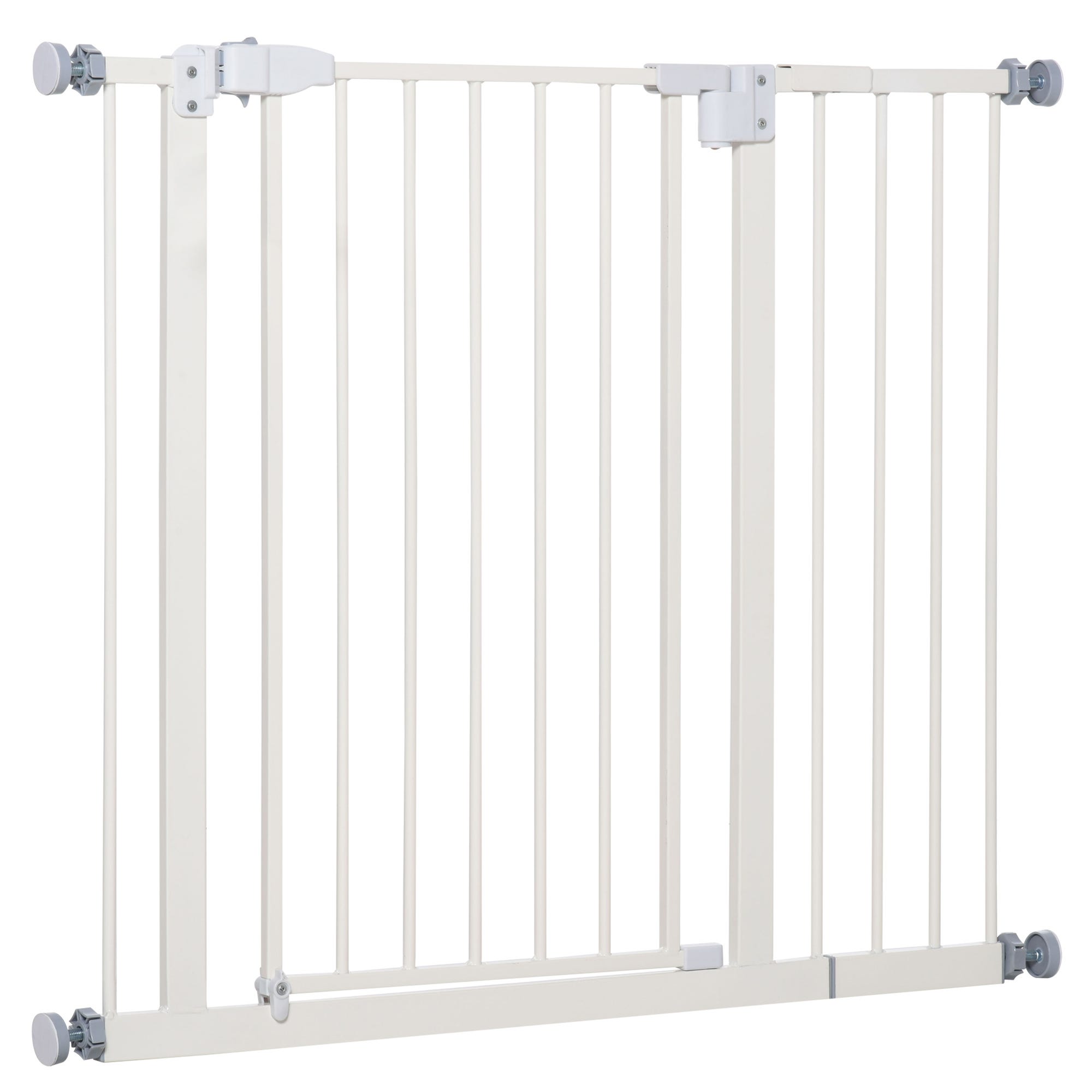 Barriere de Securite porte et escalier 88-96cm blanc pour animaux