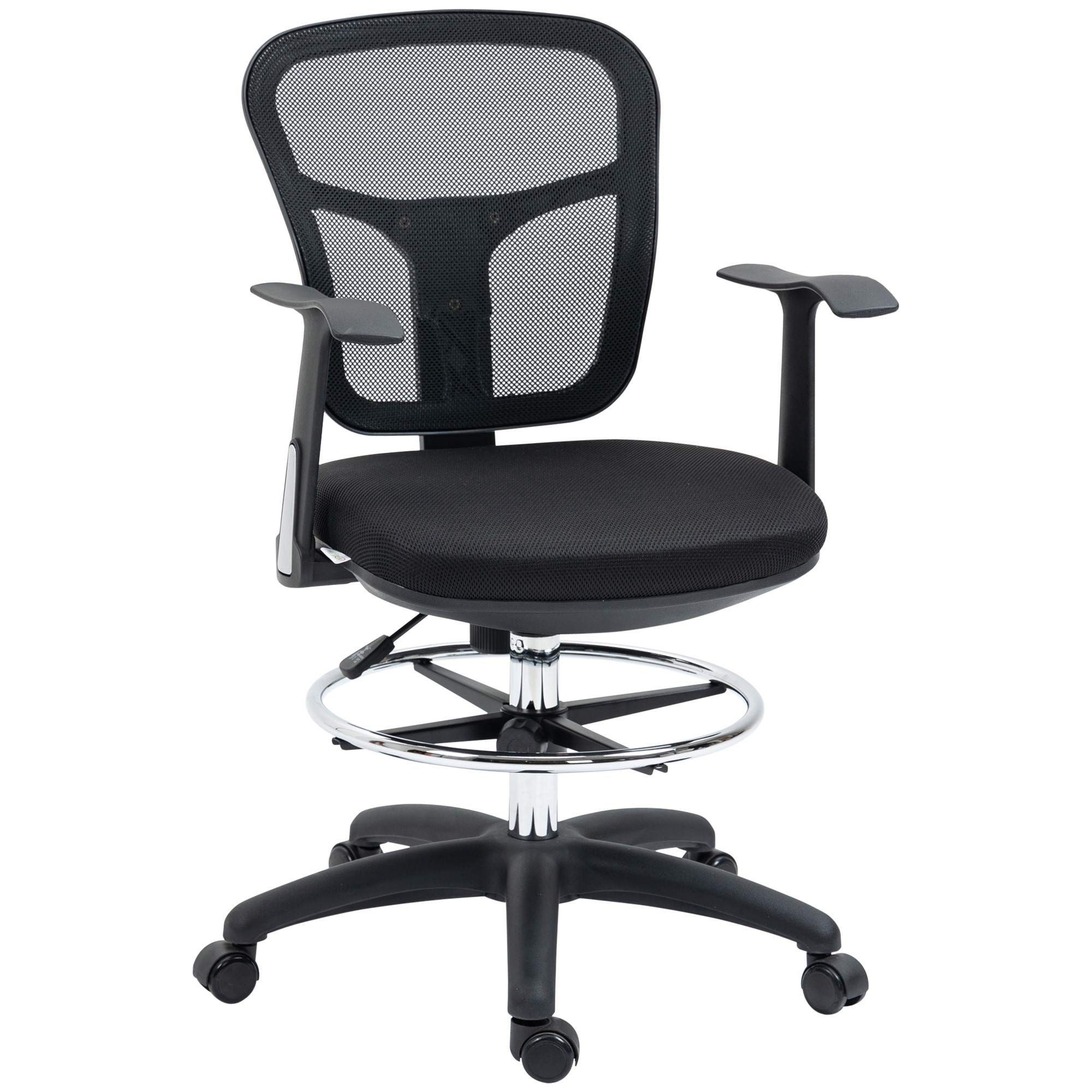 Chaise de bureau assise haute réglable 95115H cm noir Leroy Merlin