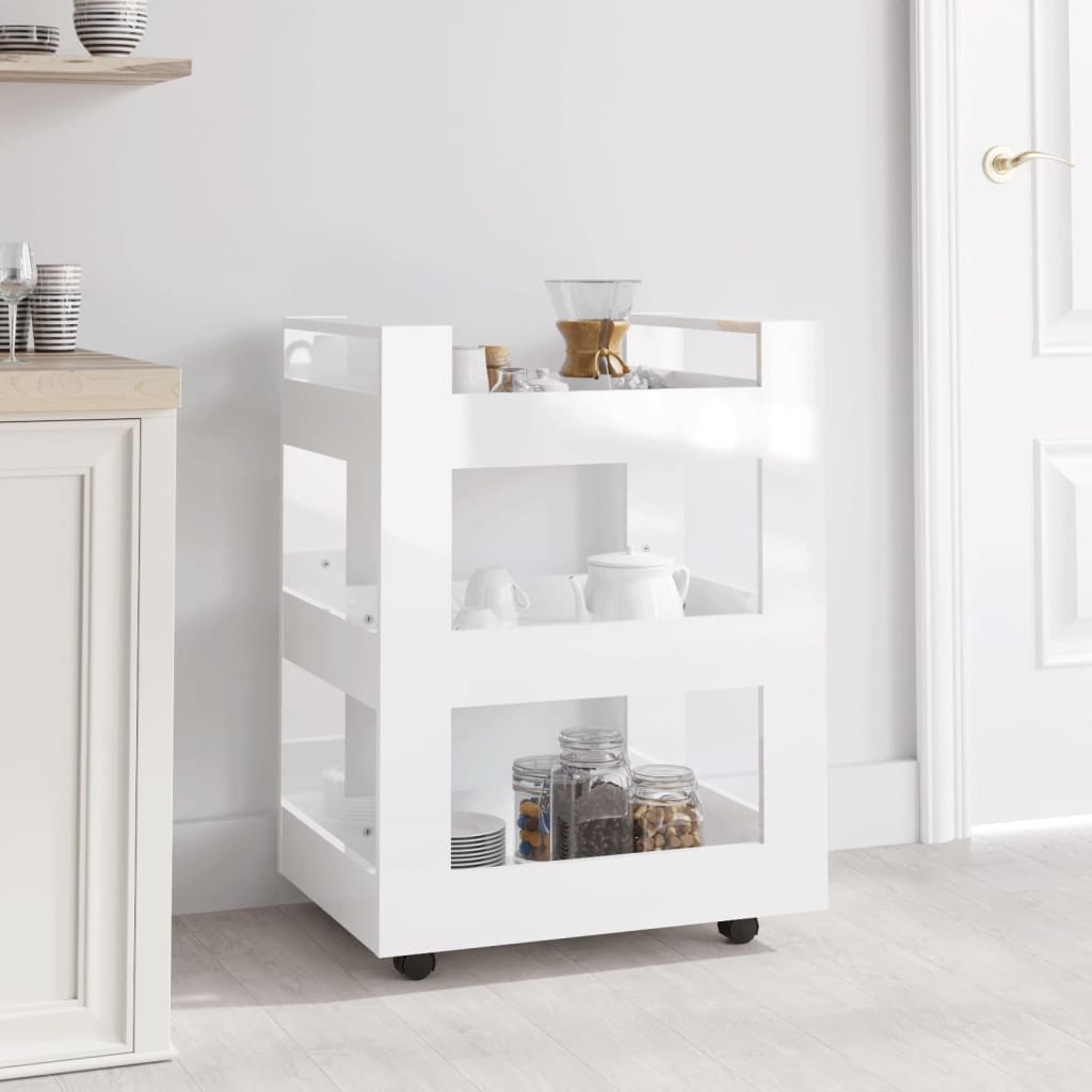 vidaXL Mobile Microonde Bianco Lucido 60x57x207 cm Legno Multistrato :  : Casa e cucina