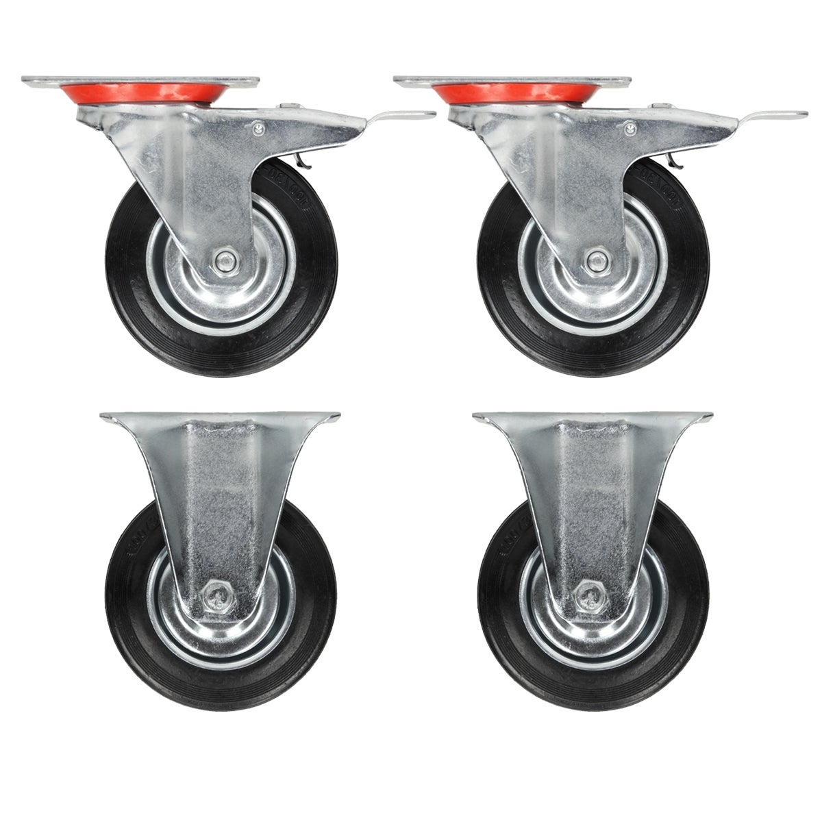 Wow 4 st roues roues pivotantes meubles rôles ø 100 mm roulettes roues fixes NEUF!!! 