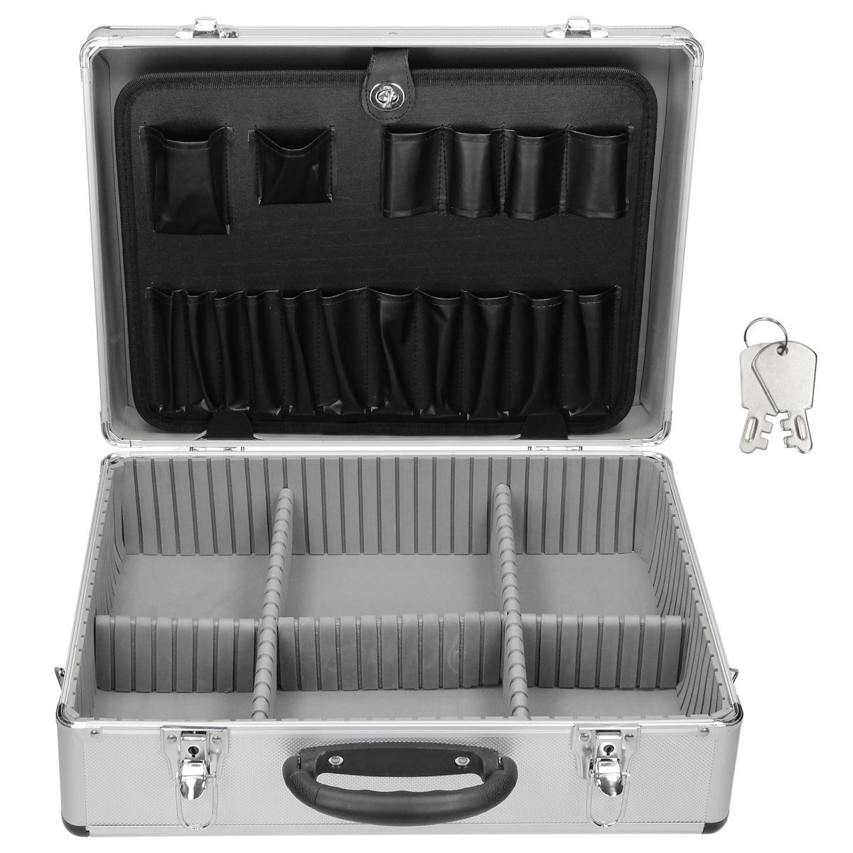 Valise rigide avec 2 roulettes et poignée télescopique - Malette à outils  vide - FAMEX 600-L