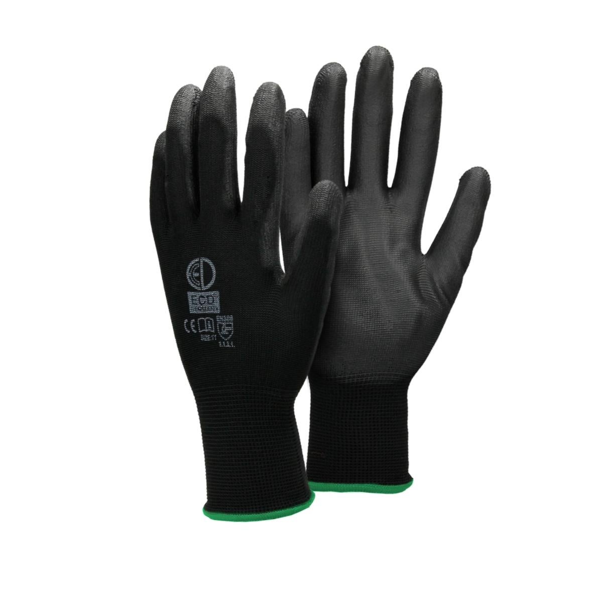 Ecd Germany 12 Paires De Gants De Travail En Pu, Taille 11-xxl, Couleur ...