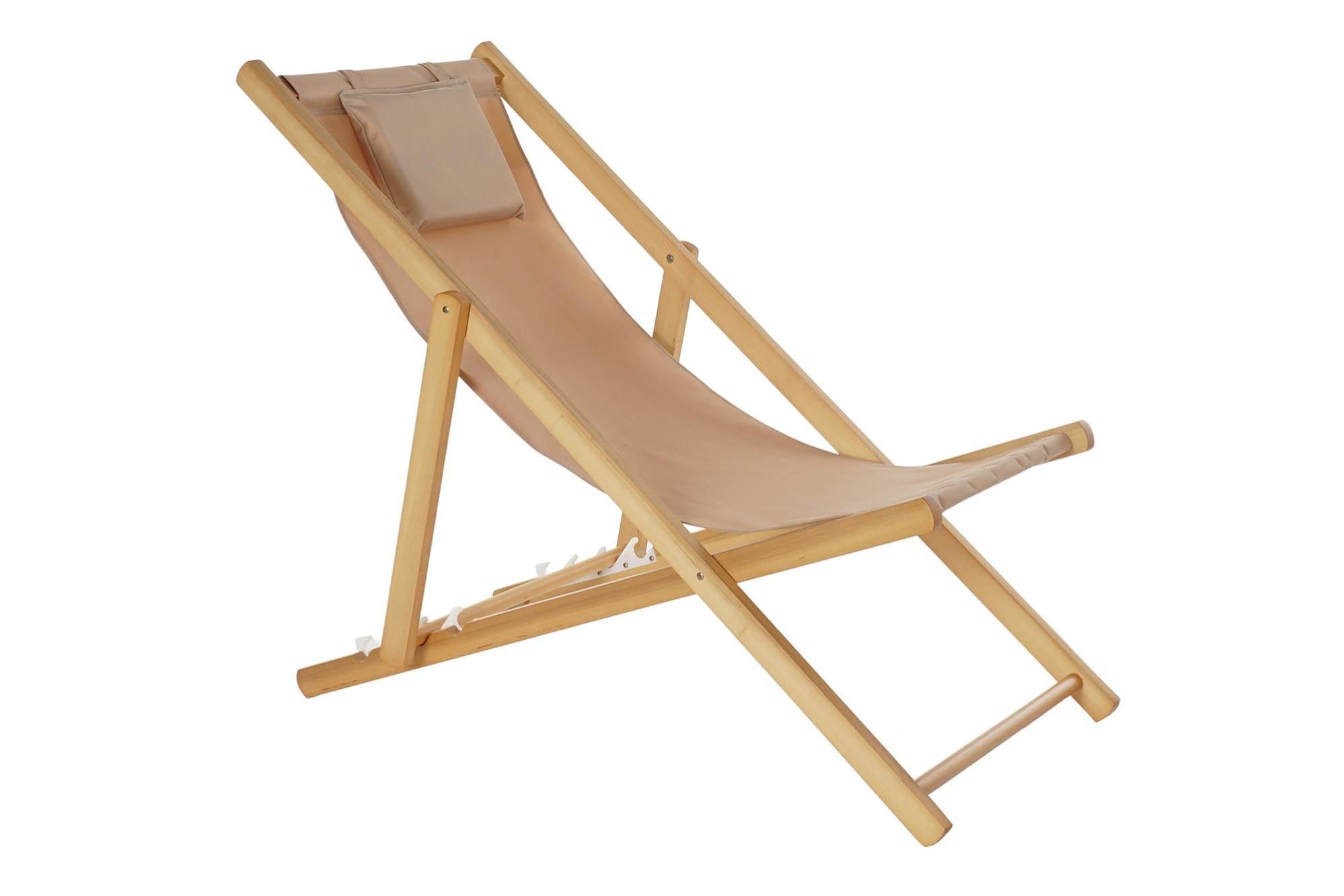 Lot 4 chaises longue en bois MDF avec coussin Largeur 57,5 x Hauteur