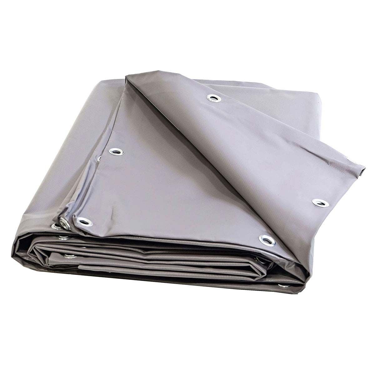 Lona para cochera gris 5x6 m - 10 años de calidad tecplast 680cp - toldo de pvc impermeable para garaje - hecha en francia