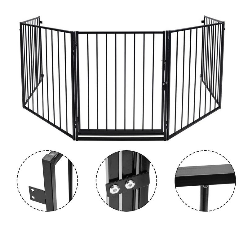 KIDUKU® Barrière de sécurité Enfant - Grande Version 300 cm, Grille de  Protection métal - Pliable, avec Porte Inclus
