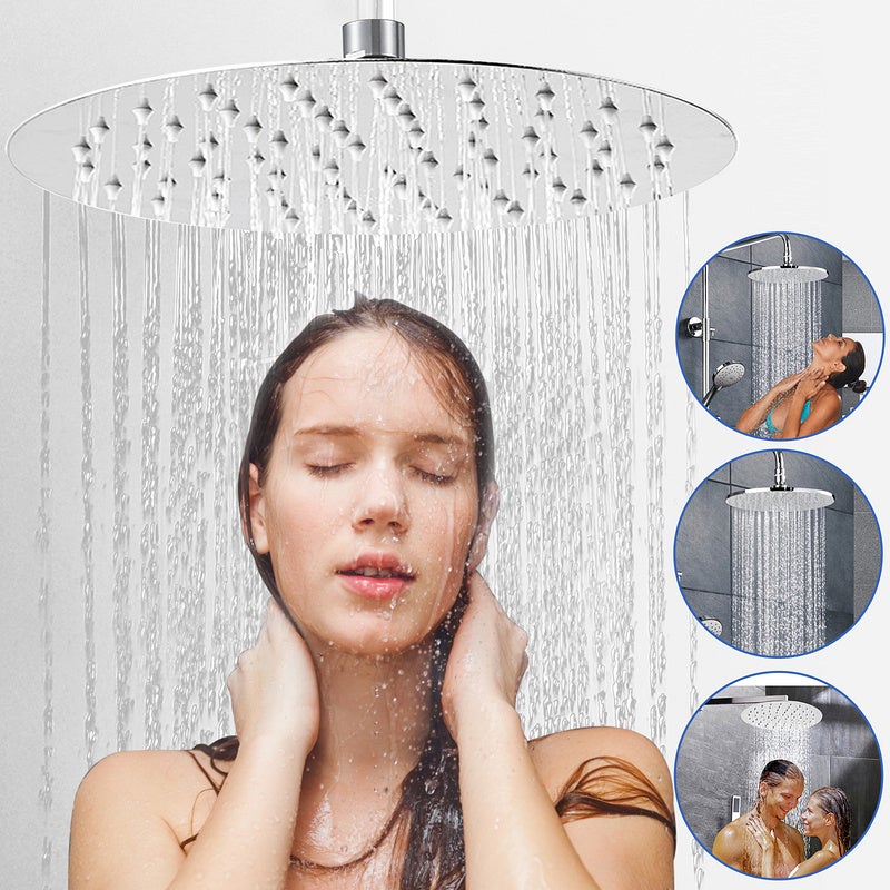 Soffione doccia in acciaio inox Soffione doccia a pioggia Soffione doccia  benessere V304 25cm