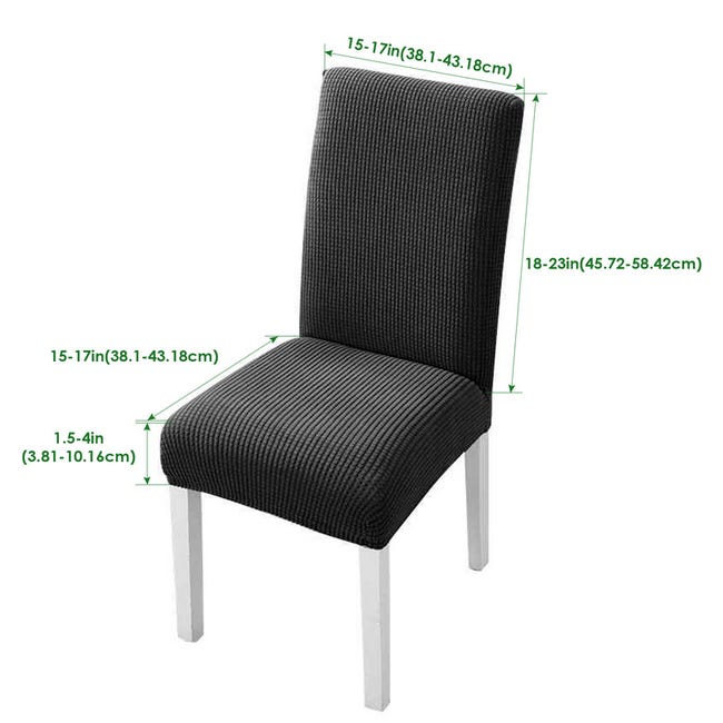 Facile da pulire e resistente, 6 pezzi di copertura per sedie da sala da  pranzo elasticizzate Nero