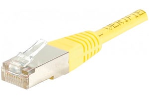 Câble réseau/ethernet Plat RJ45 LAN mâle/mâle Cat6 bleu avec blindage UTP  10 mètres - SEDEA - 913079