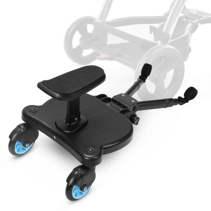 Pedal para cochecito de niño pedal auxiliar con asiento hasta 25 kg azul