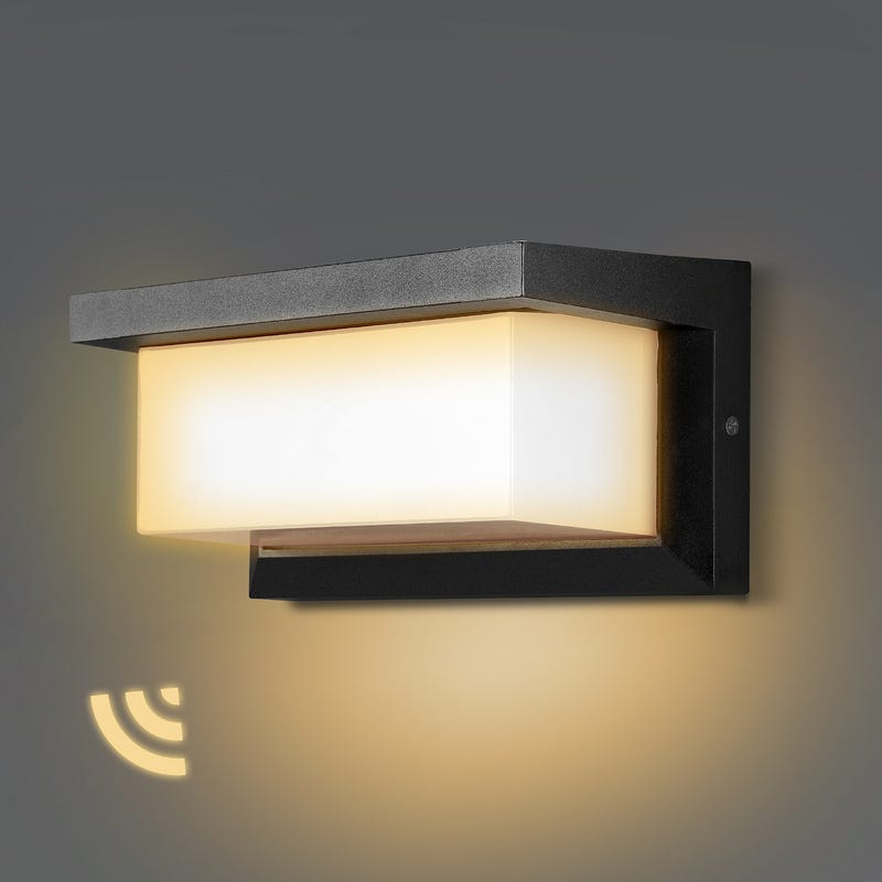 Lampada da parete a LED da 18 W con sensore di movimento IP65 Lampada da  parete per esterni Deko bianco caldo