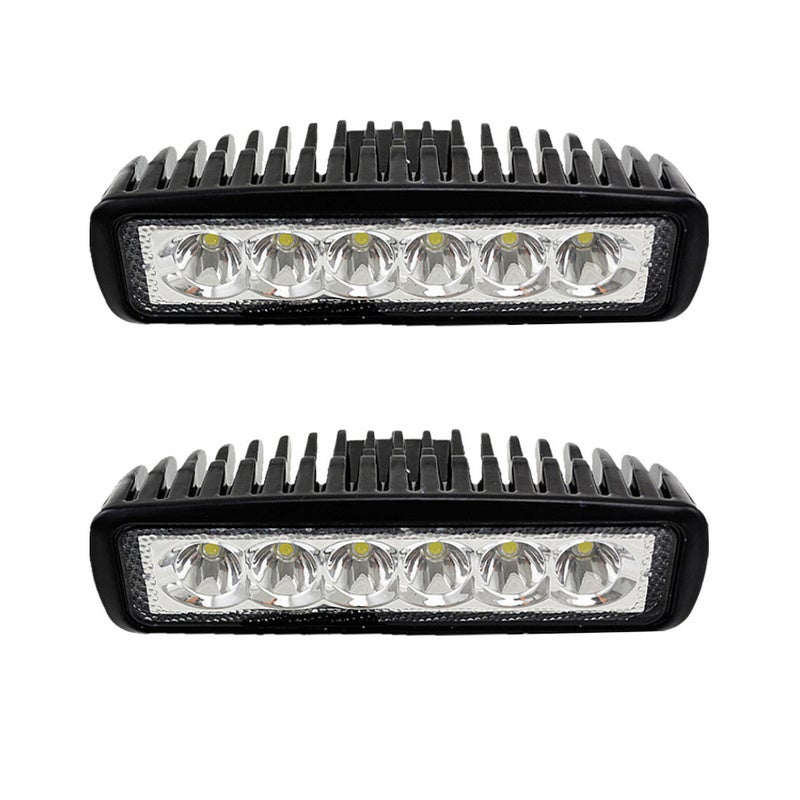 10x 18W Phare de Travail Carre a Leds DC 12V 24V Quad Camion Tracteur  Offroad Imperméable